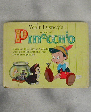 Pinocchio book with dust jacket