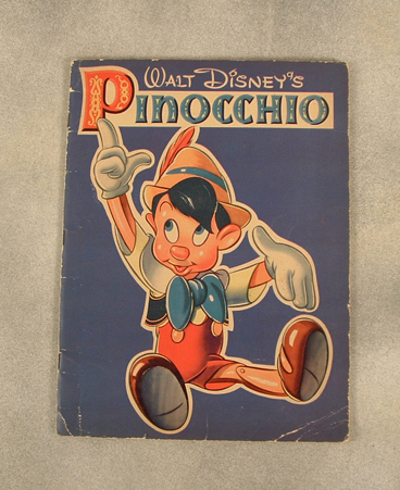 Pinocchio book with pictures to color