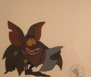 Cel of Fidget the bat from the Great Mouse Detective