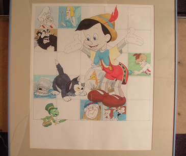 Pinocchio original painted poster