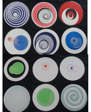 Set of 6 Marcel Duchamp Rotorelief discs