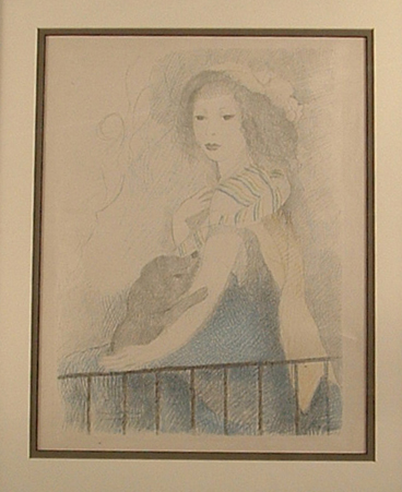 Marie Laurencin color litho, framed