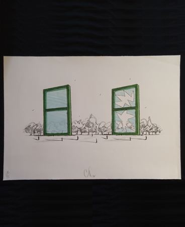 Claes Oldenburg's 'Proposal for Civil Monument in the Form of Two Windows'