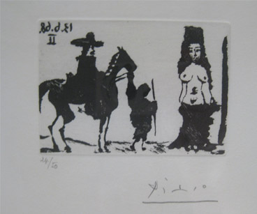 Pablo Picasso print, Series 347:156 (Maja et cavalier)