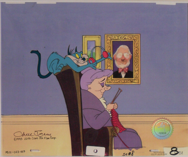 Production cel from animated sequence in Mrs. Doubtfire
