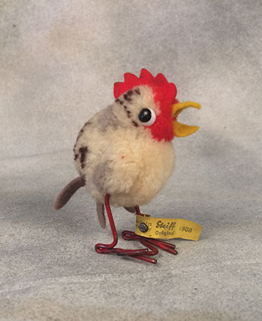 1950 mini woolen hen with metal feet