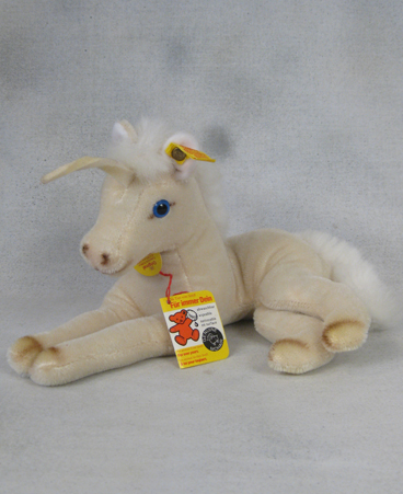 White unicorn with felt horn