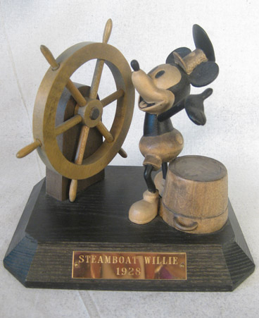 Anri Steamboat Willie carved wooden figure