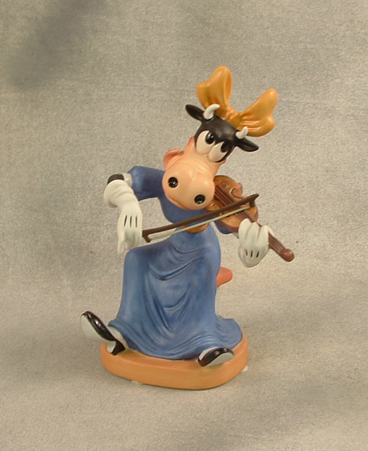 Ceramic Clarabelle Cow with violin