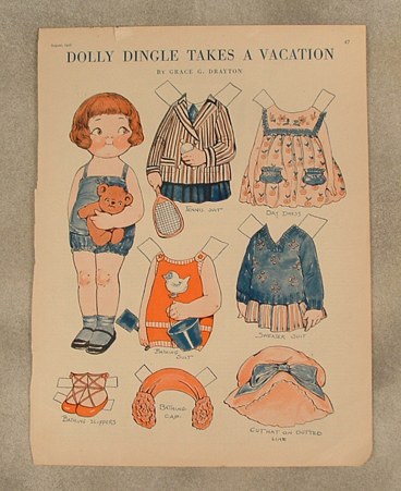 Dolly Dingle Takes a Vacation paper doll