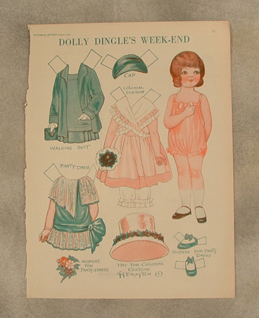Dolly Dingle's weekend paper doll page