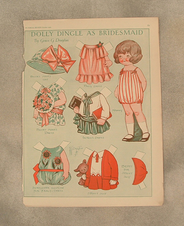 Dolly Dingle as Bridesmaid paper doll