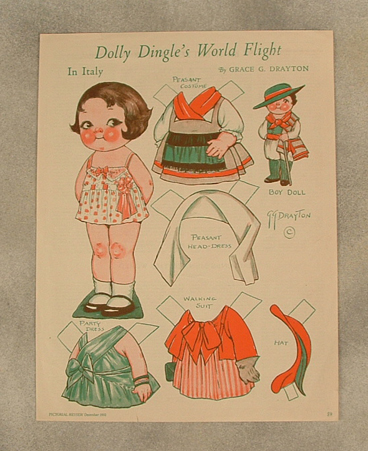 Dolly Dingle's world flight paper doll