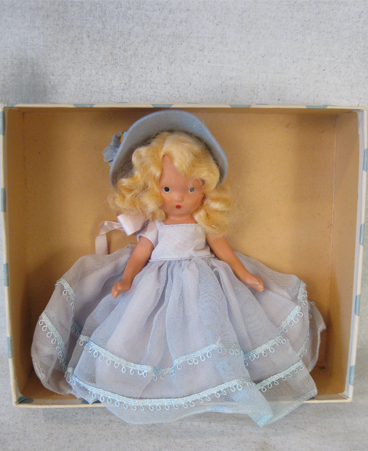 Nancy Ann Storybook doll in blue dress