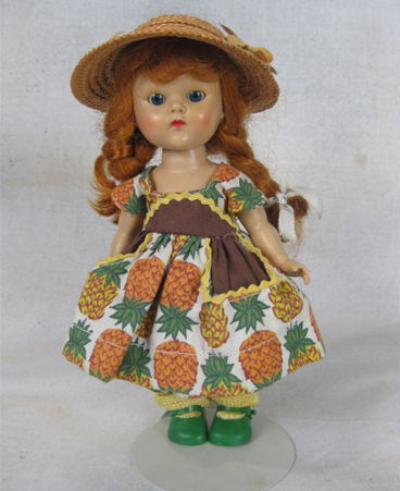 Ginny doll in pineapple-print dress
