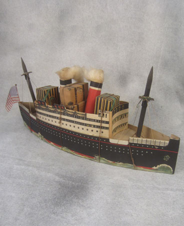 Lithographed carboard steamboat