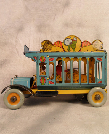 Colorful tin circus truck