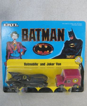 ERTL diecast Batmobile and Joker Van