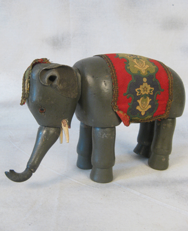 Schoenhut early glass-eyed circus elephant