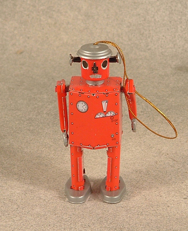 2.5 inch tin robot ornament