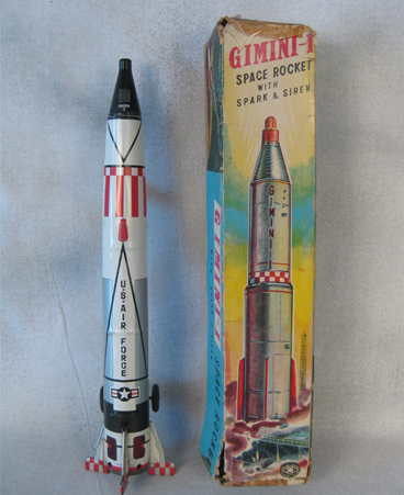 Tin rocket and box