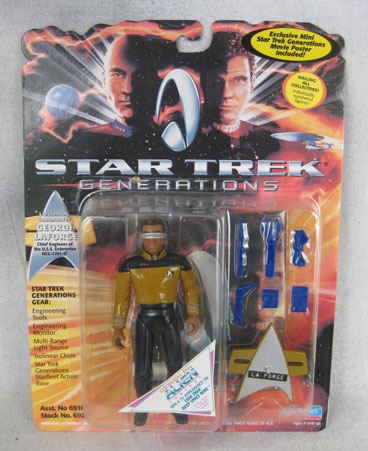 Generations Geordi LaForge action figure, mint on card