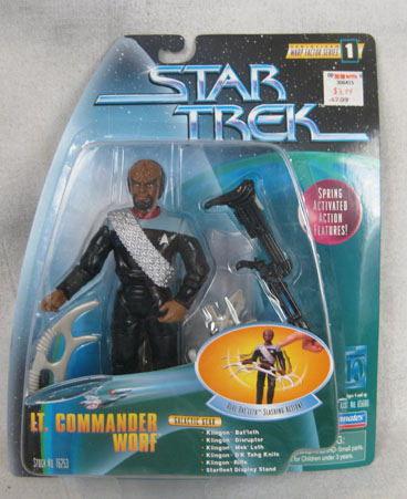 The Next Generation Worf action figure, mint on card